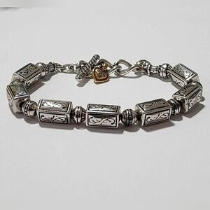 Brighton China Tale Good Fortune mixed metals‎ rectangular link bracelet